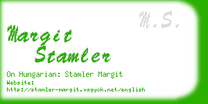 margit stamler business card